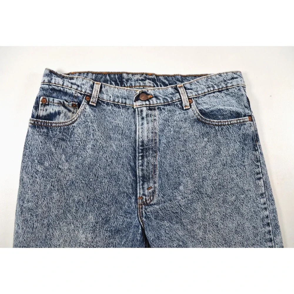 Vintage Levi's 550 1980'S Acid Wash Made In USA Mens 38x32 Cut Off to Inseam 27